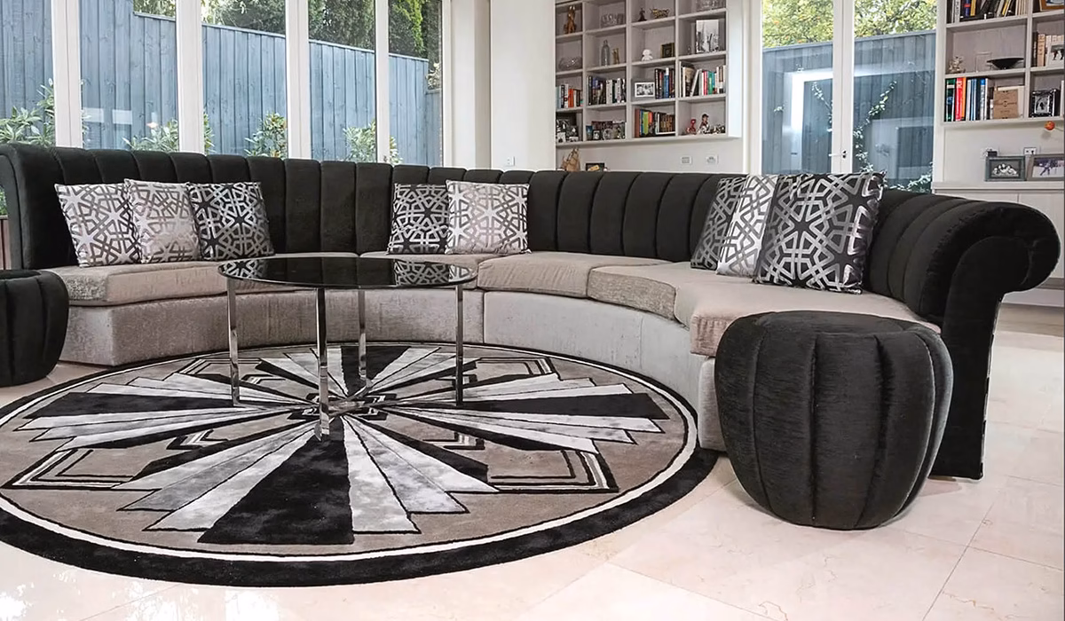 Custom Made Large Sofa: Getting Scale Right in a Grand Living Room